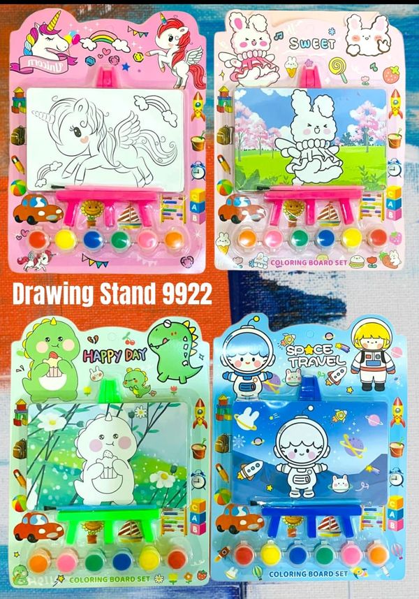 New drawing kit with stand n colors