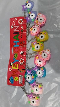 mini camera Shaped keychain in kuromi family theme