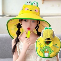 CHARACTER THEME KIDS BIG SIZE SUMMER HAT WITH NECK COVER & WHISTLE