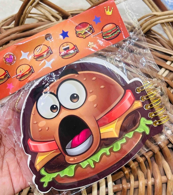 New burger theme spiral diary
