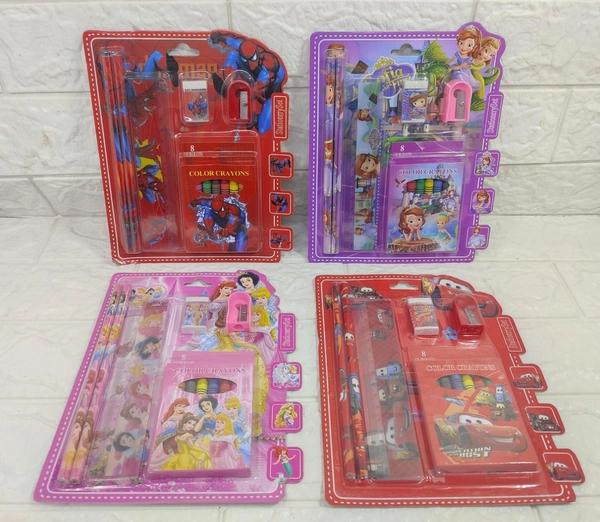 Budget stationery set with colors and stationery