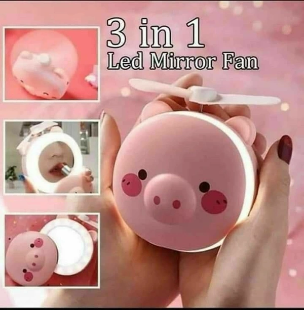 3 in 1 led mirror fan