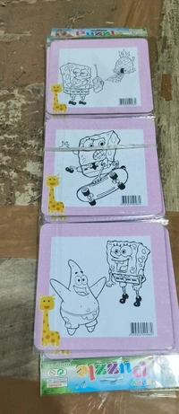 New puzzles in stock 3 puzzles in every card Back side coloring can be done packs of 12