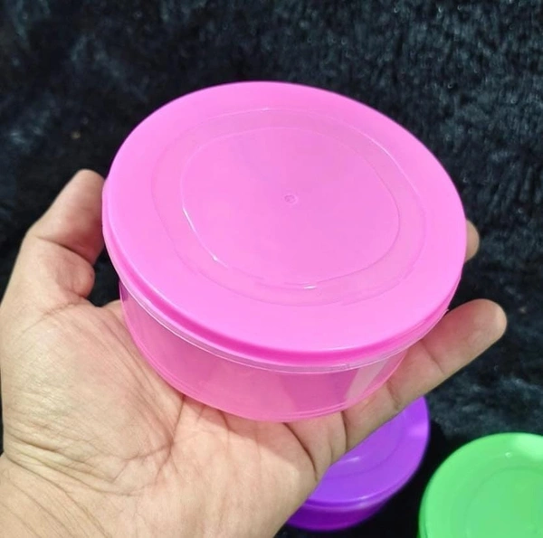New plastic round small dibbi for kanjak packs of 12