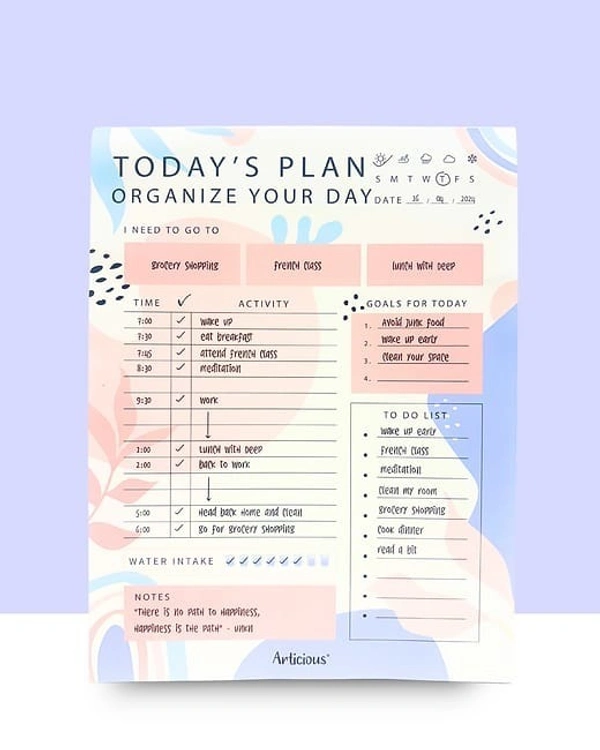 Daily planner 60 pages 17*25 cms