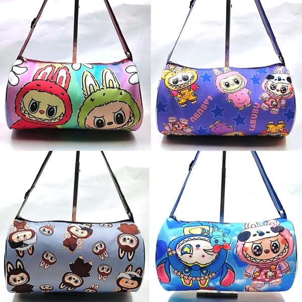 Labubu kids printed duffle bags