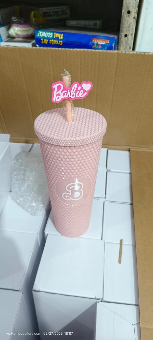 Barbie acrylic tumblers box packing   1200ml one pc  - Pink