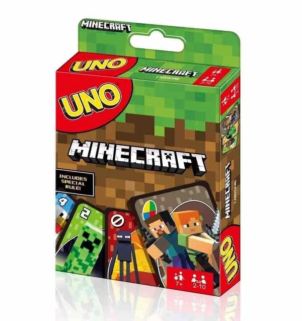 Minecraft theme uno cards