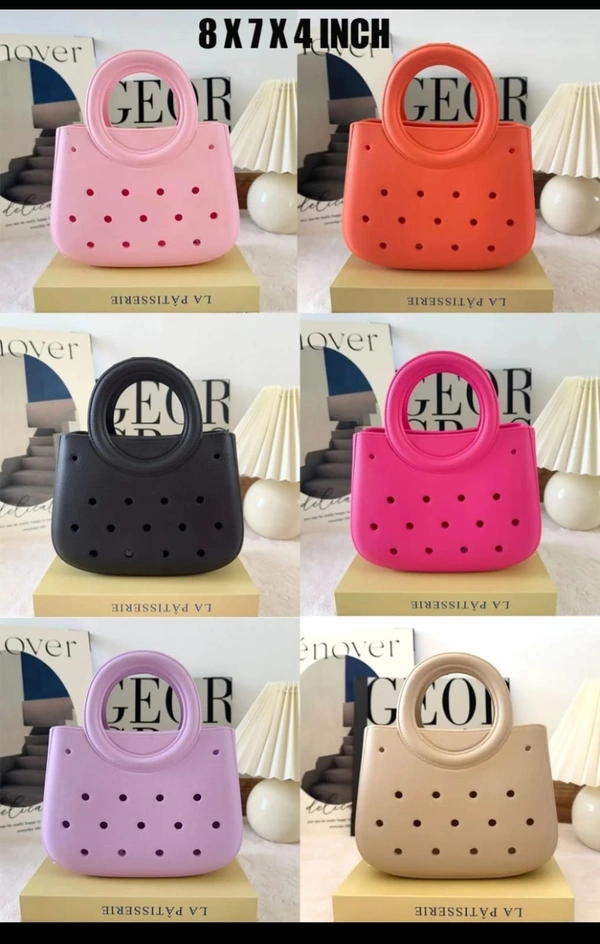 Trendy Women Hand Bags 2025 Waterproof Storage Bucket Candy Color Ladies Rubber Silicone Handbag for Beach  8*7*4 inches