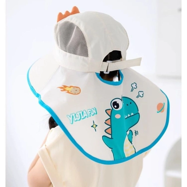 CHARACTER THEME KIDS BIG SIZE SUMMER HAT WITH NECK COVER & WHISTLE