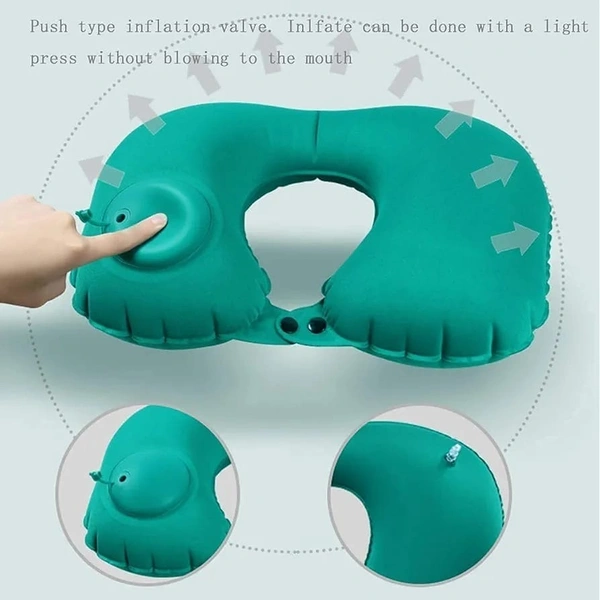 Automatically inflatable travel pillow  INFLATE WITHOUT BLOWING