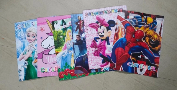 Coloring books Bigger than A4 size 16 coloring pages 2 sticker pages packs of 12