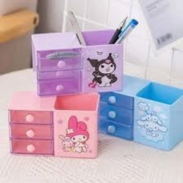  kawaii pen stand with drawers Box 