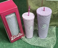 Barbie acrylic tumblers set of 2 in box packing   1200 & 700 ML