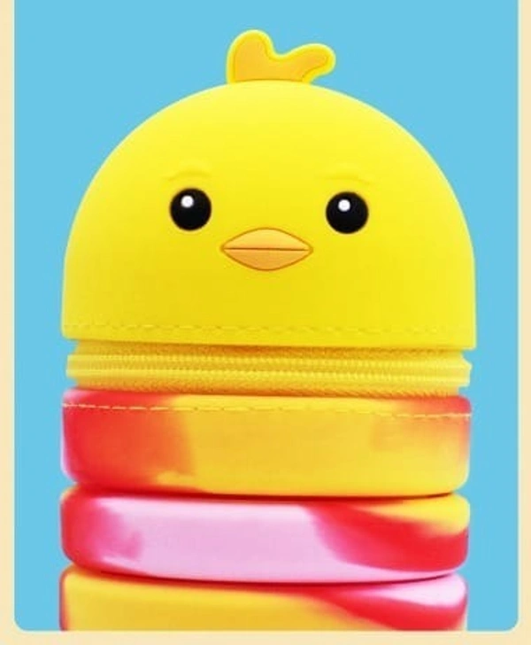  Silicon expandable pencil pouch 