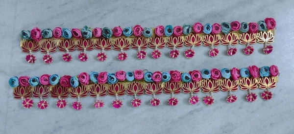 Pony flower plus mdf lotus bandanwar Color random Size 40 inches