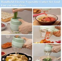 Homeoculture 4 in 1 Handheld Electric Vegetable Cutter Set (Multicolor, Pack of 1) - 0.5