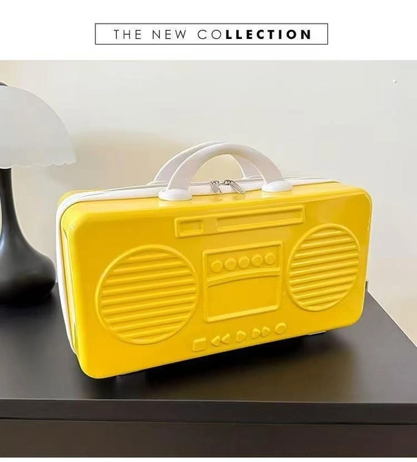Unique Radio design – fun, funky & nostalgic Compact and sturdy – perfect for kids’ travel or toy storage Lightweight with an easy-carry handle Bright yellow, Pink, and Blue colors that stand out Ideal for gifting or on-the-go adventures