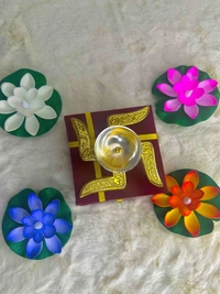 Swastik diya or Tortoise diya in premium box packing.Material metal