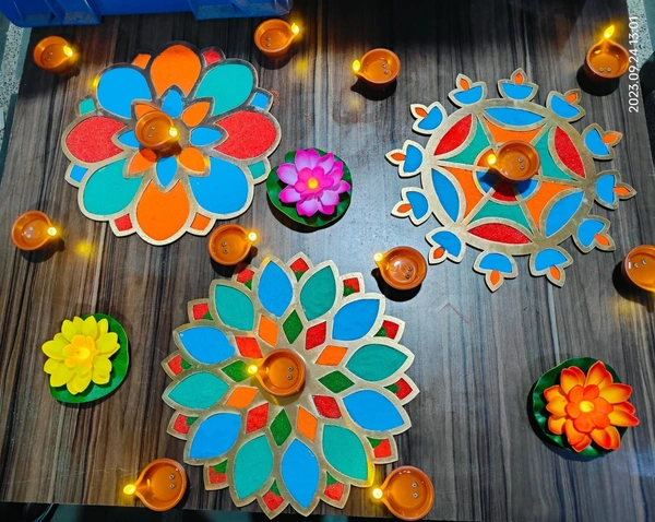 Mdf stencil rangoli 12 inch. Real pic shared of all available designs Random will be shipped In set of 10, single pcs of all designs will be there