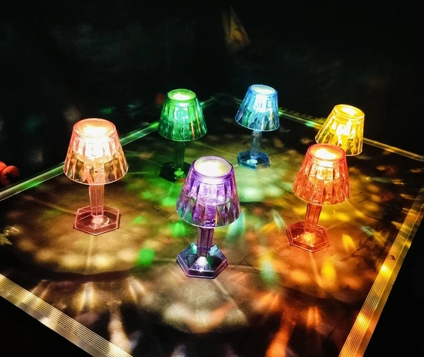 Cute mini shadow lamps Led with on and off button.set of 12.6 colors available Will be sent as mix only