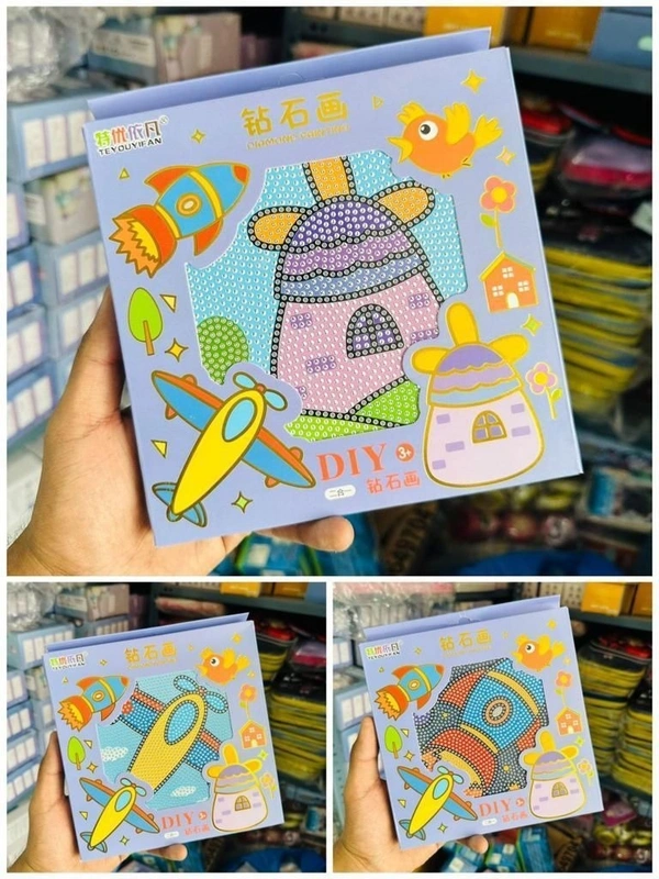 Space hamper 1  Inlcudes: - Pvc hand bag/ Gifting bag - ⁠Rocket piggy bank - ⁠Diy bead Frame set