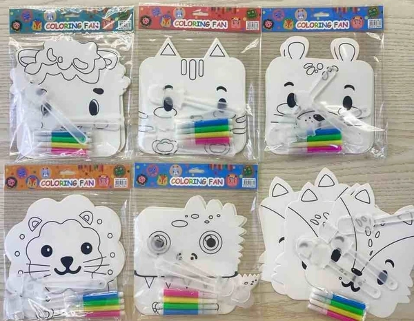 Contains 3 fan making things in each pkt with colors
