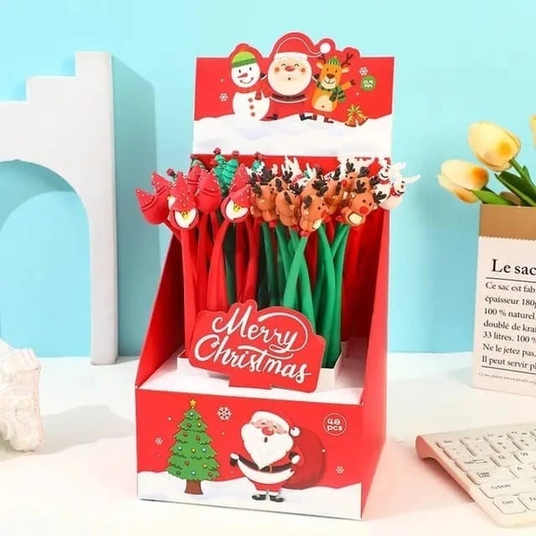 New Christmas theme silicon gel pens
