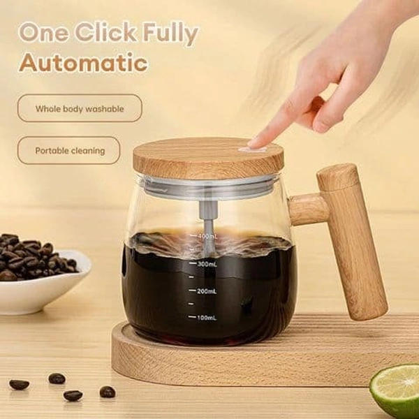 Self Stering Glass Mug (Imported).Real pic shared