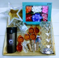 ®- Diwali Led Light Crystal Combo Includes- -Touch Crystal humidifier with light changing different modes & Chargeable -6 Cork/Fairy Light -6 Water sensor Diyas - Insulated Stainless steel Coffee Mug, keeps water hot & cold ( Random color) - 1 Star Led Light Curtain 6+6 - 6 Pc Water Sensor Led light Lotus diyas Price with Tray Packing (hardboard Tray)