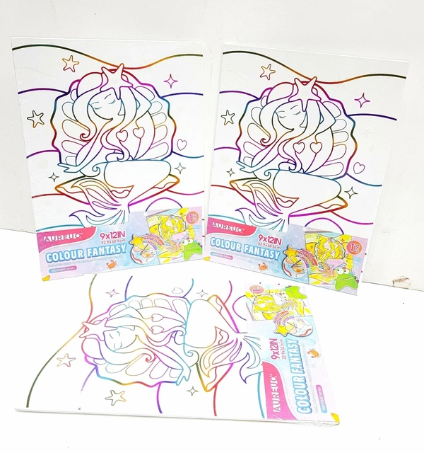 New shining mermaid canvas 12*9 inches Color not included