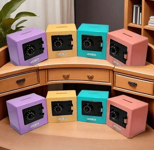 New mini piggy bank with lock Color random only