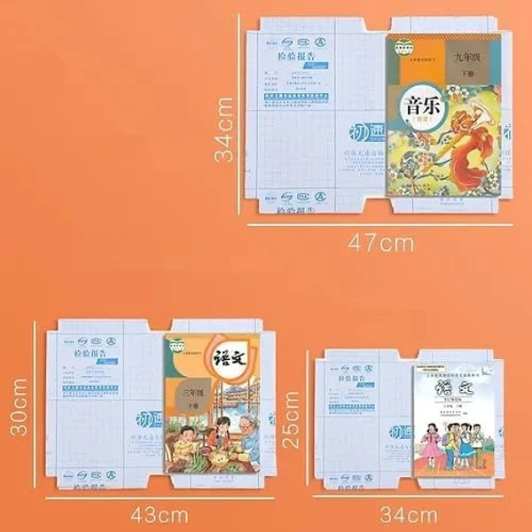 2 Set Paper Sticker Book Cover for Craft 30 Pcs, Waterproof School Textbook Protective Case Cover Can Be Cut Self-Adhesive (3 Sizes Book Cover 47 * 34, 43 * 30, 34 * 25cm) (Pack of 30)