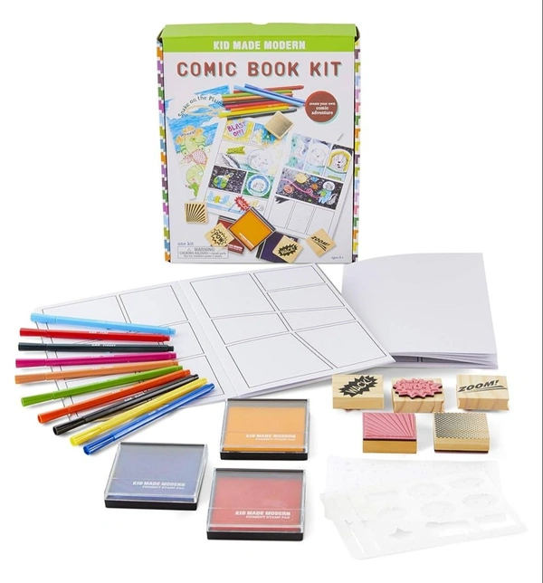 Now unleash your kids' creativity with this comic book kit and let them create stories that can shine