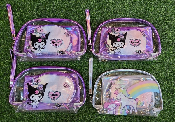 Kuromi or unicorn pouch set of 3 Premium quality