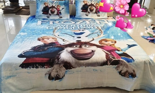 Premium quality Disney brand digital print kingsize bedsheets available in 11 beautiful prints Size 250*270 cms