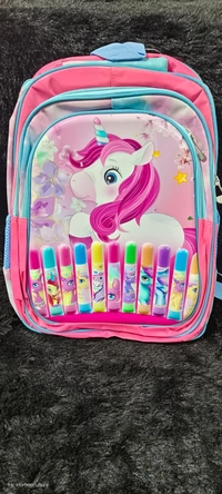 New 17 inch premium quality school bags 3 zips n 2 bottle holders on both sides