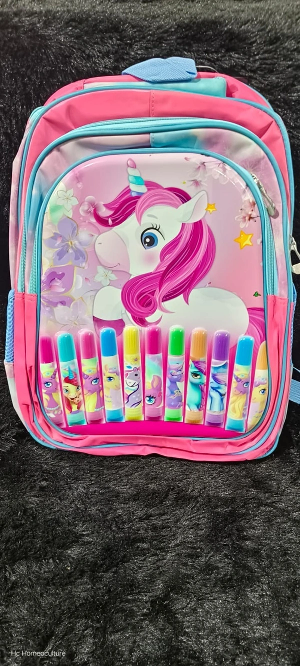New 17 inch premium quality school bags 3 zips n 2 bottle holders on both sides