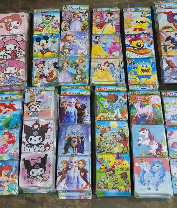 New puzzles in stock 3 puzzles in every card Back side coloring can be done packs of 12