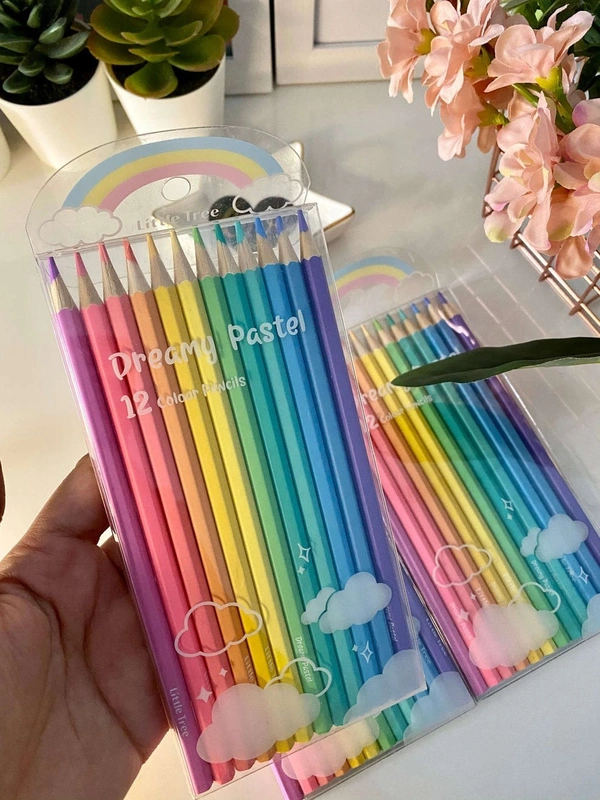 Pastel color pencil set of 12 