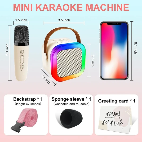 KARAOKE WITH WIRELESS MIC & SPEAKER Perfect for gifting