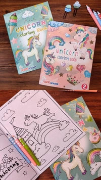 New designs added Premium quality A4 size coloring books now restocked 5 characters available