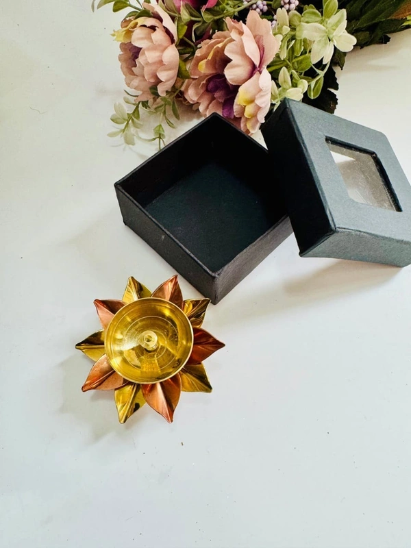 New flower diya in black box packing