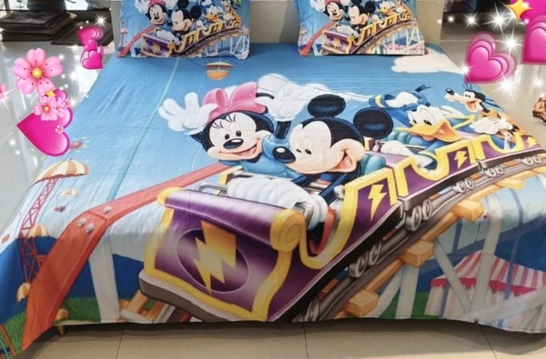 Premium quality Disney brand digital print Cotton materia kingsize bedsheets  Size 250*270 cms