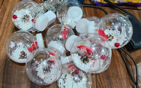Christmas Santa wish ball light string 