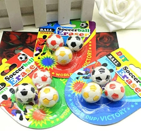 Soccer Erasers Sport Ball Erasers Soccer Miniatures Mini Soccer Ornaments Favor Gifts for Boys Birthday Party