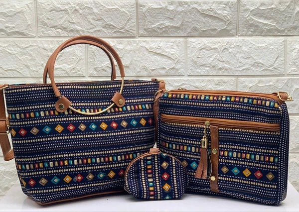 Rajasthani print bag combo of 3 pcs
