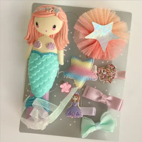 Hair accessories combo in mermaid theme.