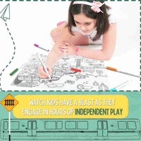 New doodle mats diy kit Reusable 2 themes available vehicle and animal Included in box are 2mats and markers 
