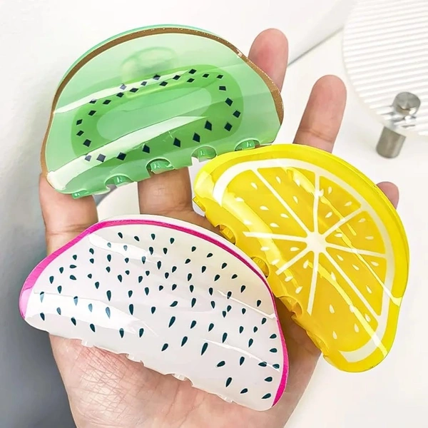 Fruit theme plastic clutchers Premium quality. Design random only